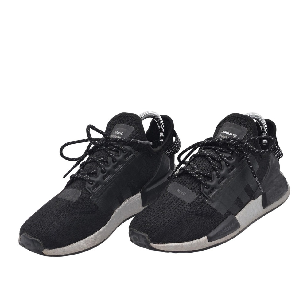 Adidas NMD R1 V2 Shoes Womens Size 8 Black Mesh Running Athletic Sneakers FW5449